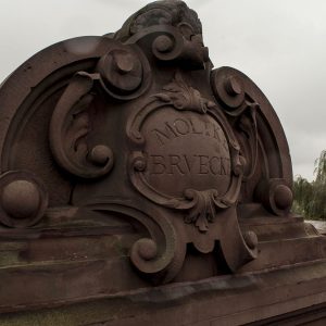 Ornate sculptures on the Moltke Bridge