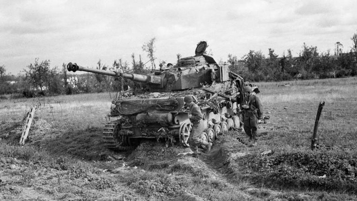 German Panzer IV near Caen