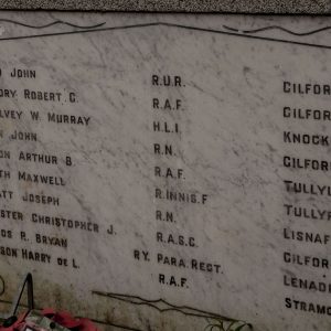 Second World War Memorial in Gilford, Co. Down