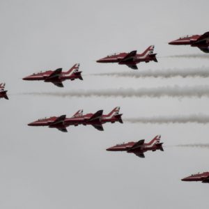 RAF Red Arrows Fly Past