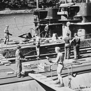 German U-boat crew at Lisahally, Co. Londonderry
