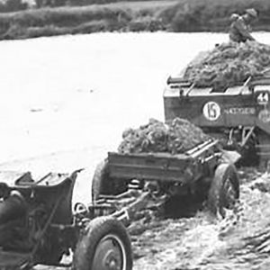 4.5 Howitzer and Lorry on the River Maine