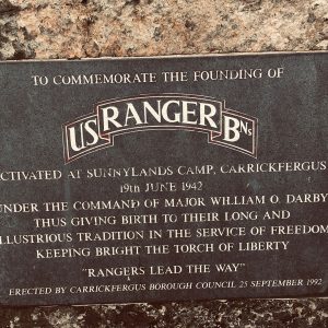 U.S. Ranger Battalion plaque in Carrickfergus