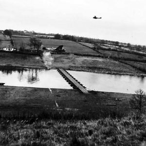 R.A.F. simulate bombing on the River Bann