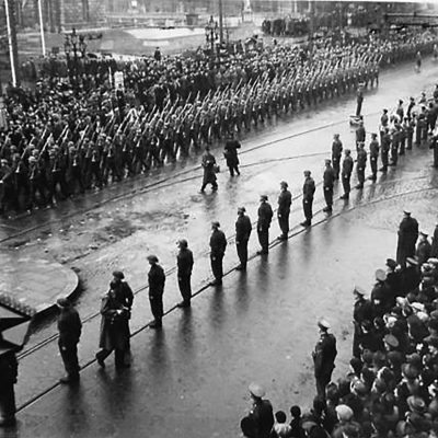 “Red Army Day” celebrations on the streets of Belfast